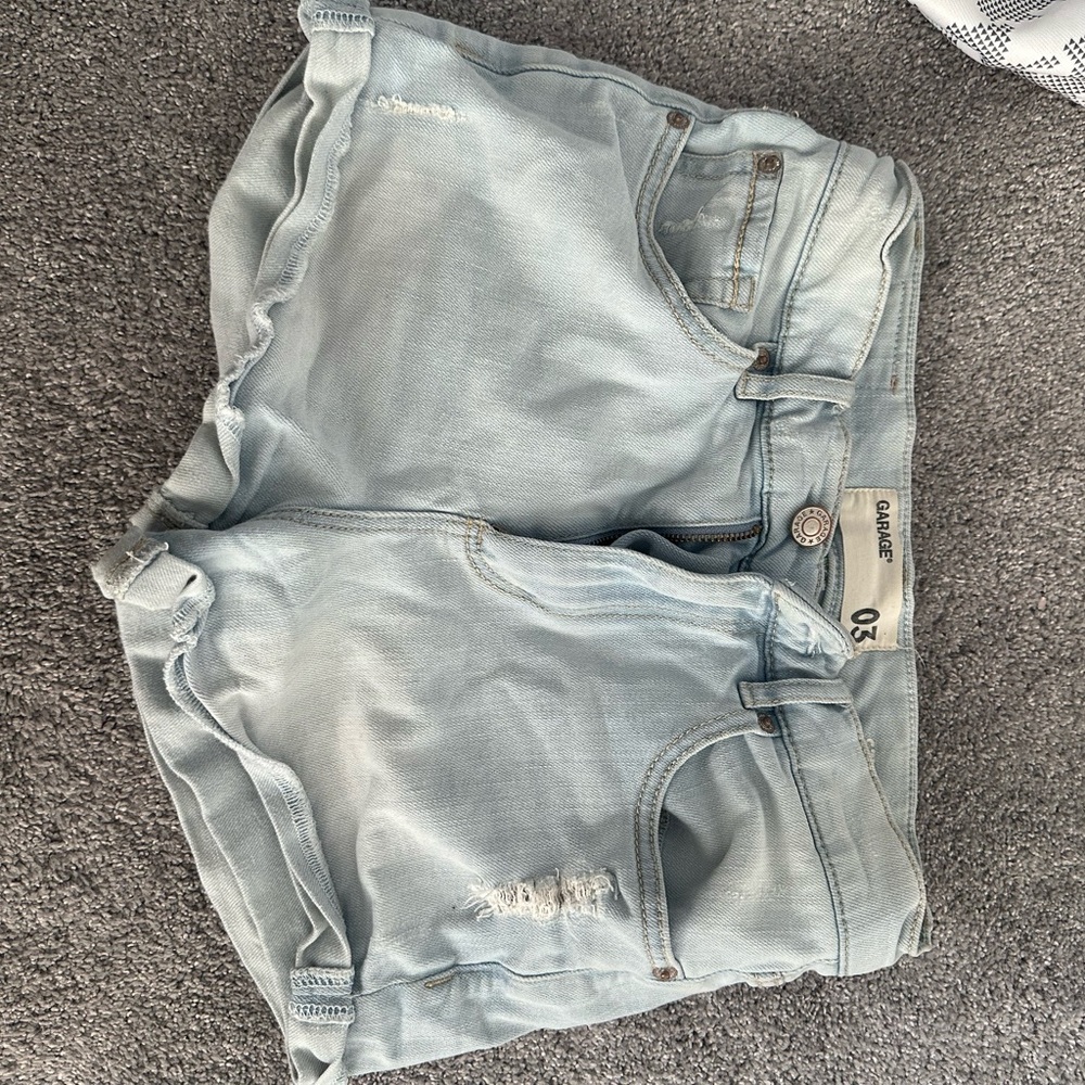 Garage Light Blue Denim Shorts
